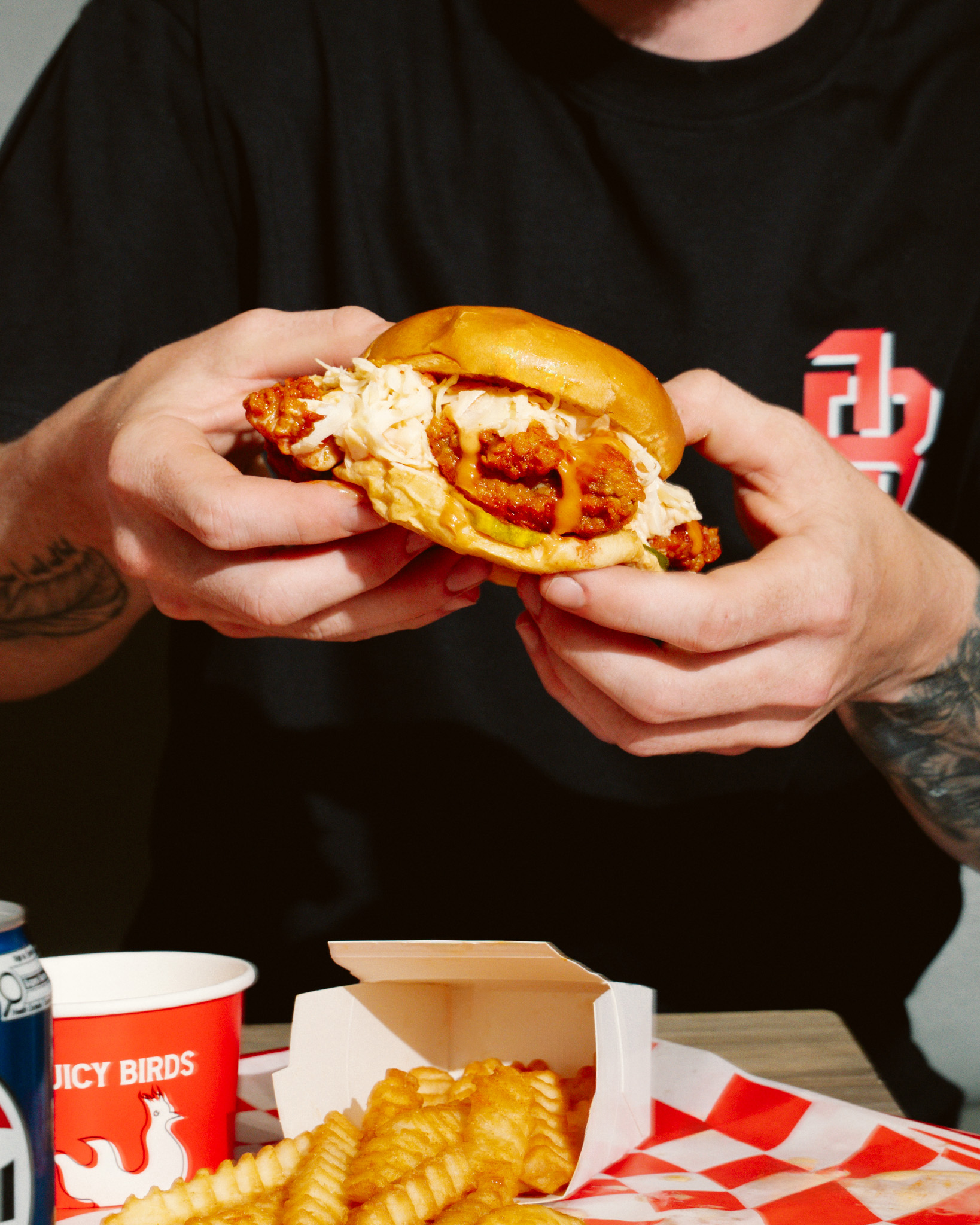 Juicy Birds chicken sandwich